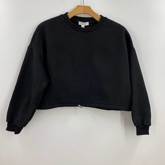 Cali Be Women's Cropped Cotton Drawstring Long Sleeve Size XS NWT - Picture 1 of 11